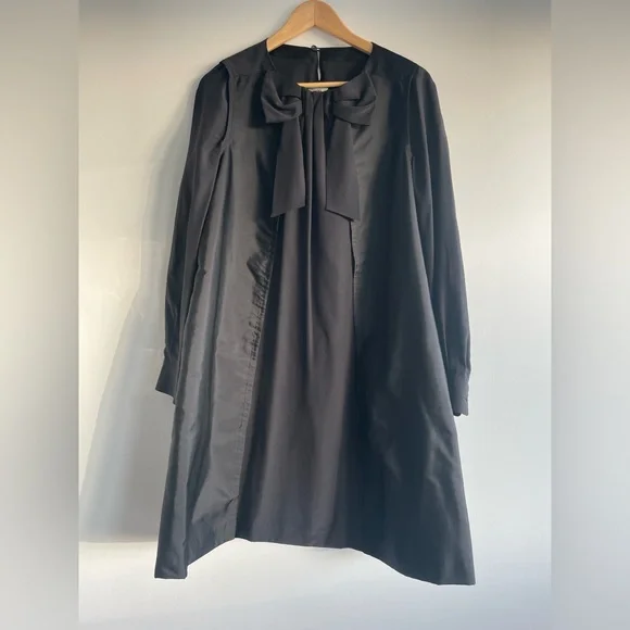 moschino long sleeve dress $498 Boutique Moschino Women's Black Side Knotted Long Sleeve Dress Size US  12